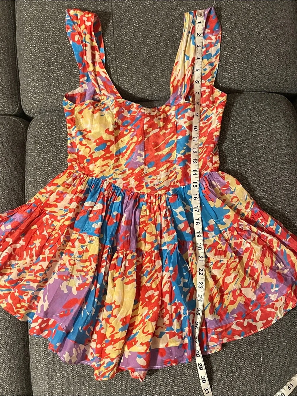 Vanessa Mooney The Elisabeth Romper Dress - Yellow Multicolor. - Picture 5 of 8